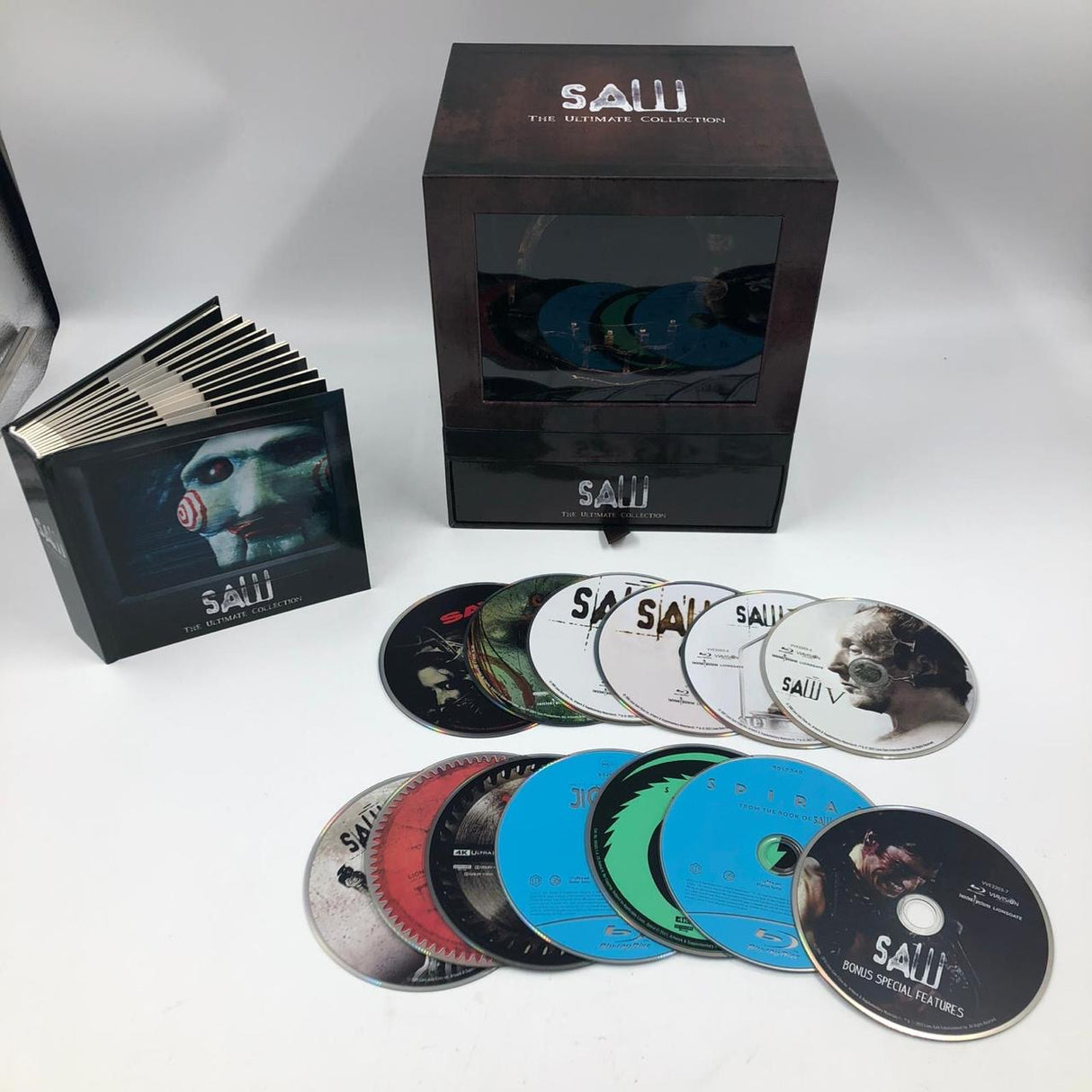 Saw The Ultimate Collection Limited Collectors Trap Edition Complete Blu Ray Set 16JE4 - Trippy Trades 