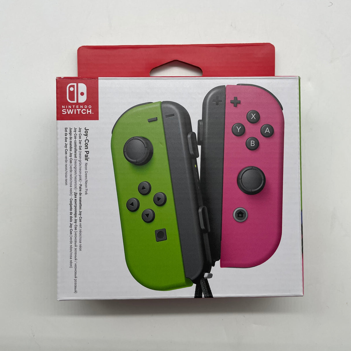 Nintendo Switch Joy-Con Pair Neon Green & Neon Pink Boxed Complete