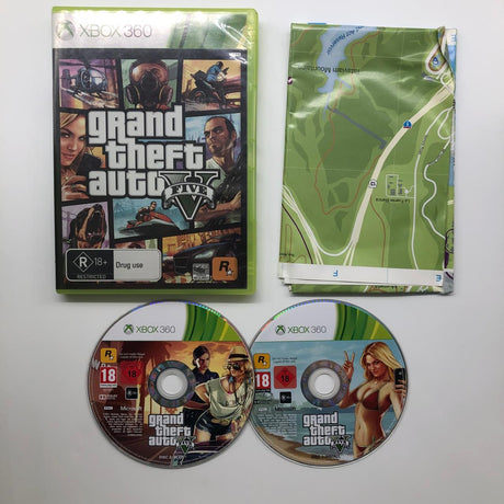 Grand Theft Auto V Five GTA Xbox 360 Game + Manual PAL 28A4 - Trippy Trades 