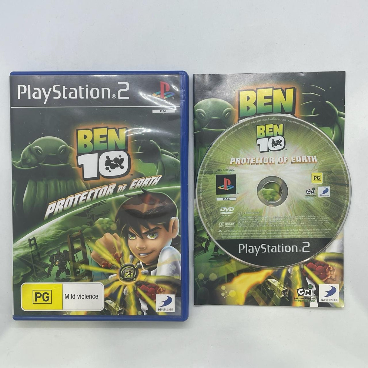 Ben 10 Protector Of Earth PS2 Playstation 2 Game + Manual