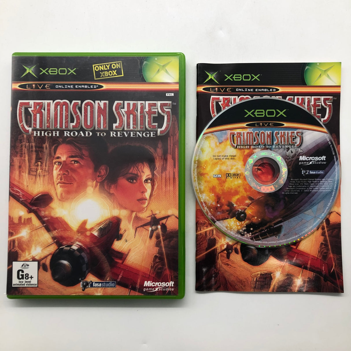 Crimson Skies Xbox Original Game + Manual PAL