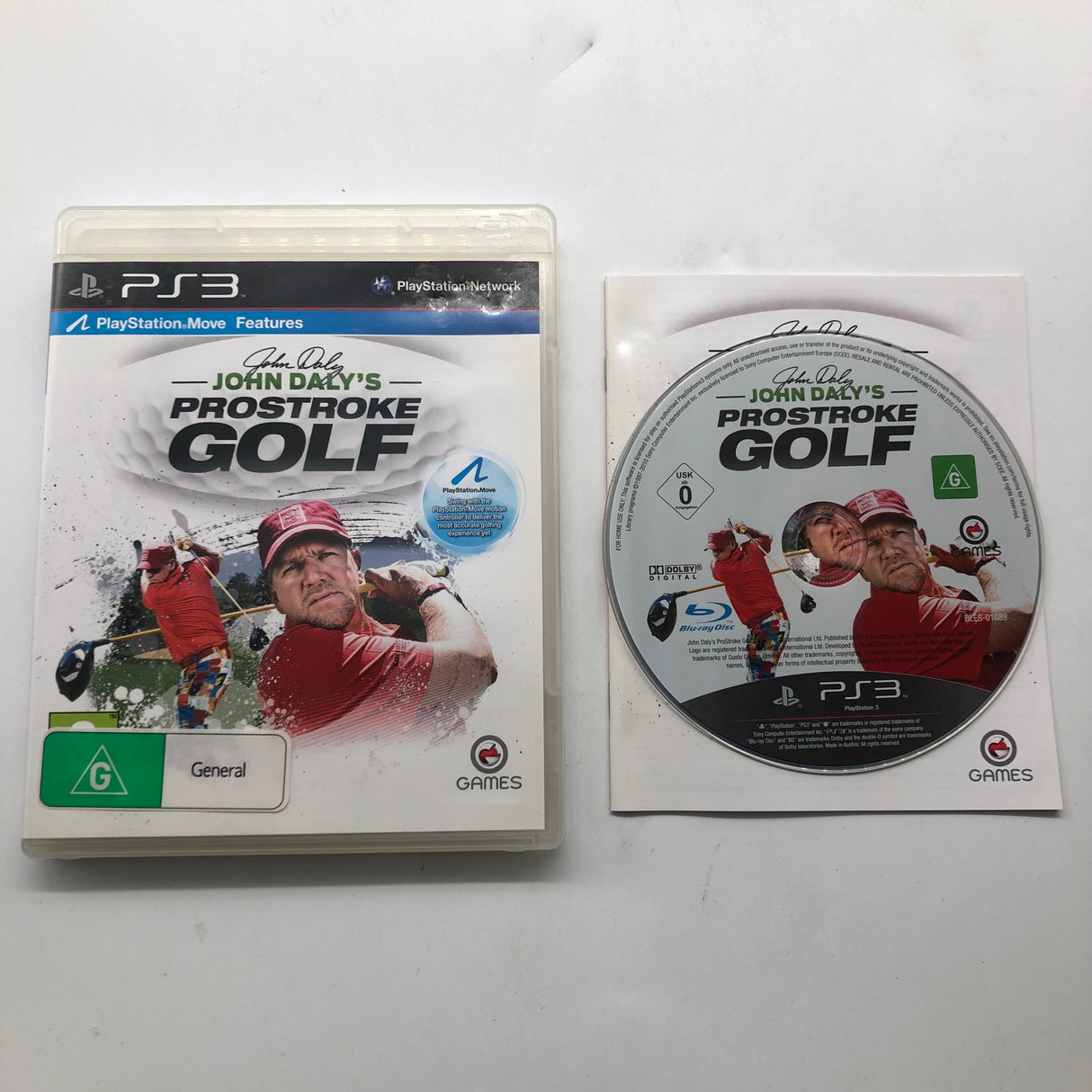 John Daly’s Prostroke Golf PS3 Playstation 3 Game + Manual