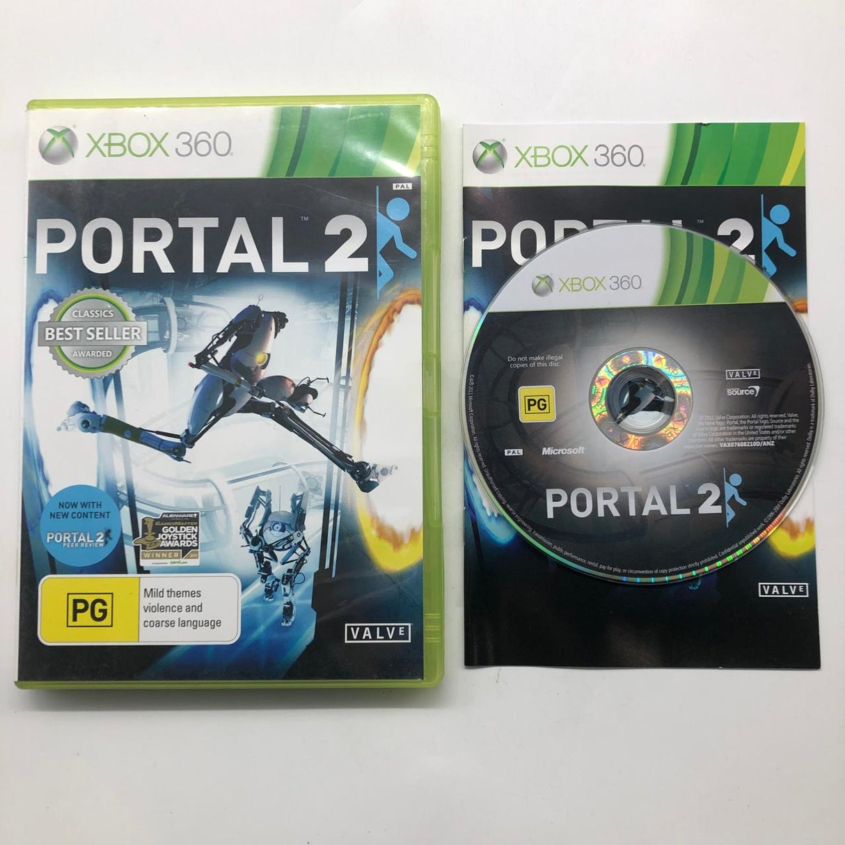 Portal 2 Xbox 360 Game + Manual PAL