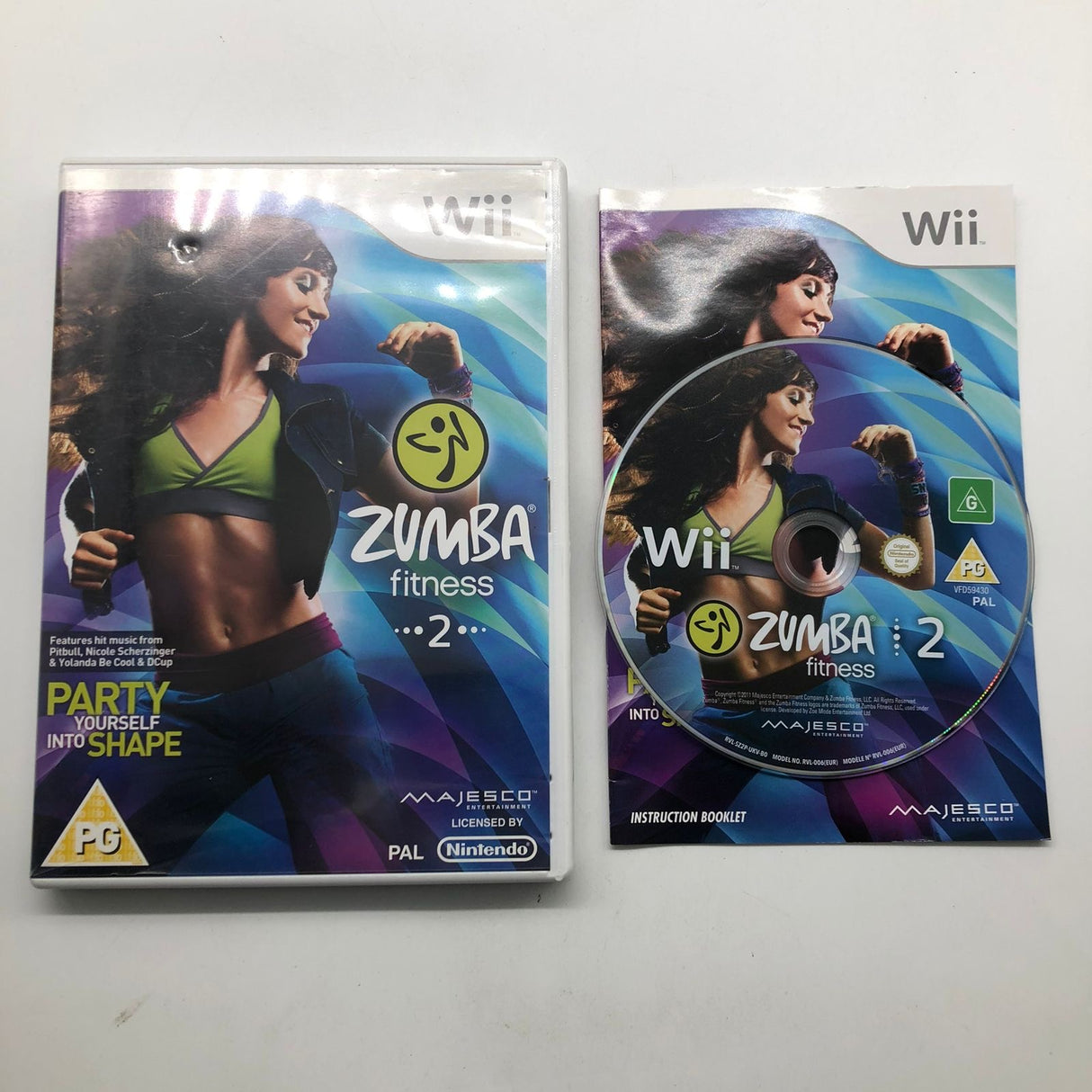 Zumba Fitness 2 II Nintendo Wii Game + Manual PAL 25AU4