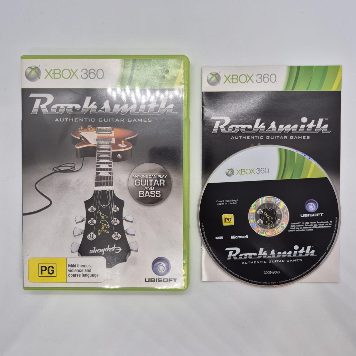 Rocksmith Authentic Guitar Games Xbox 360 Game + Manual PAL