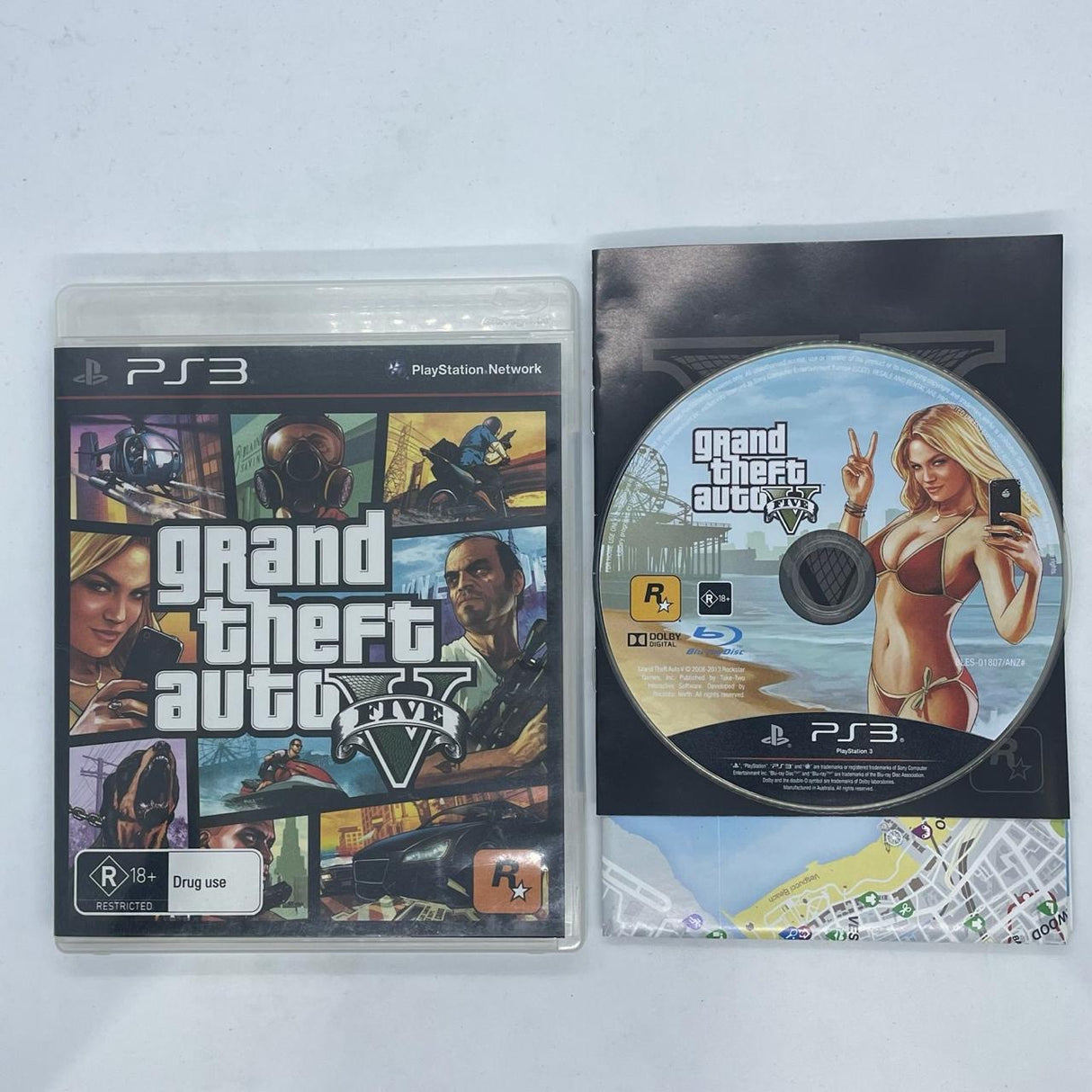 Grand Theft Auto Five V PS3 Playstation 3 Game + Manual