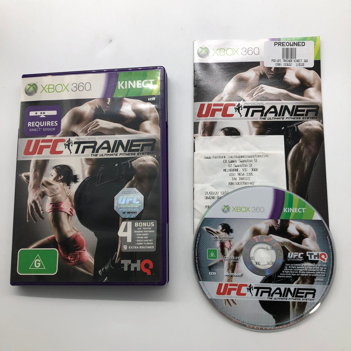 UFC Trainer Xbox 360 Game + Manual PAL