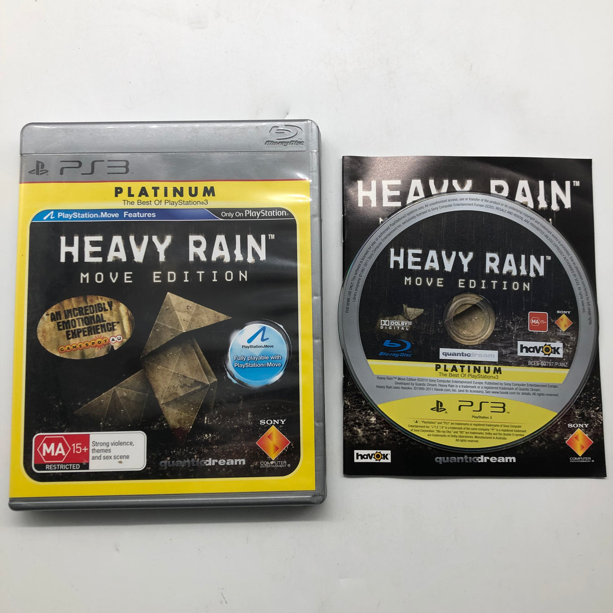 Heavy Rain Move Edition PS3 Playstation 3 Game + Manual