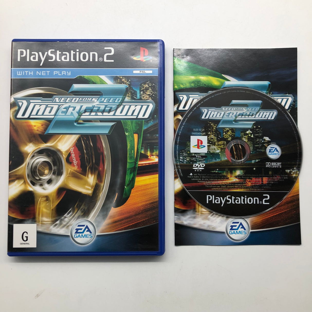 Need For Speed Underground 2 PS2 Playstation 2 Game + Manual PAL 25AU4