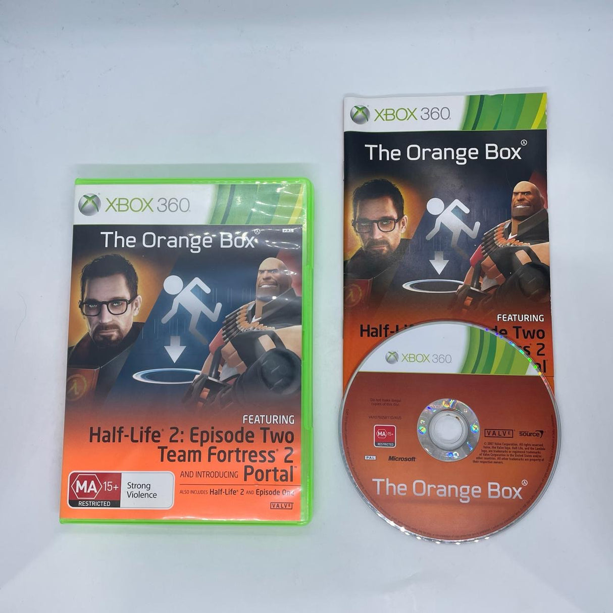 The Orange Box Half Life 2 Team Fortress 2 & Portal Xbox 360 Game + Manual PAL