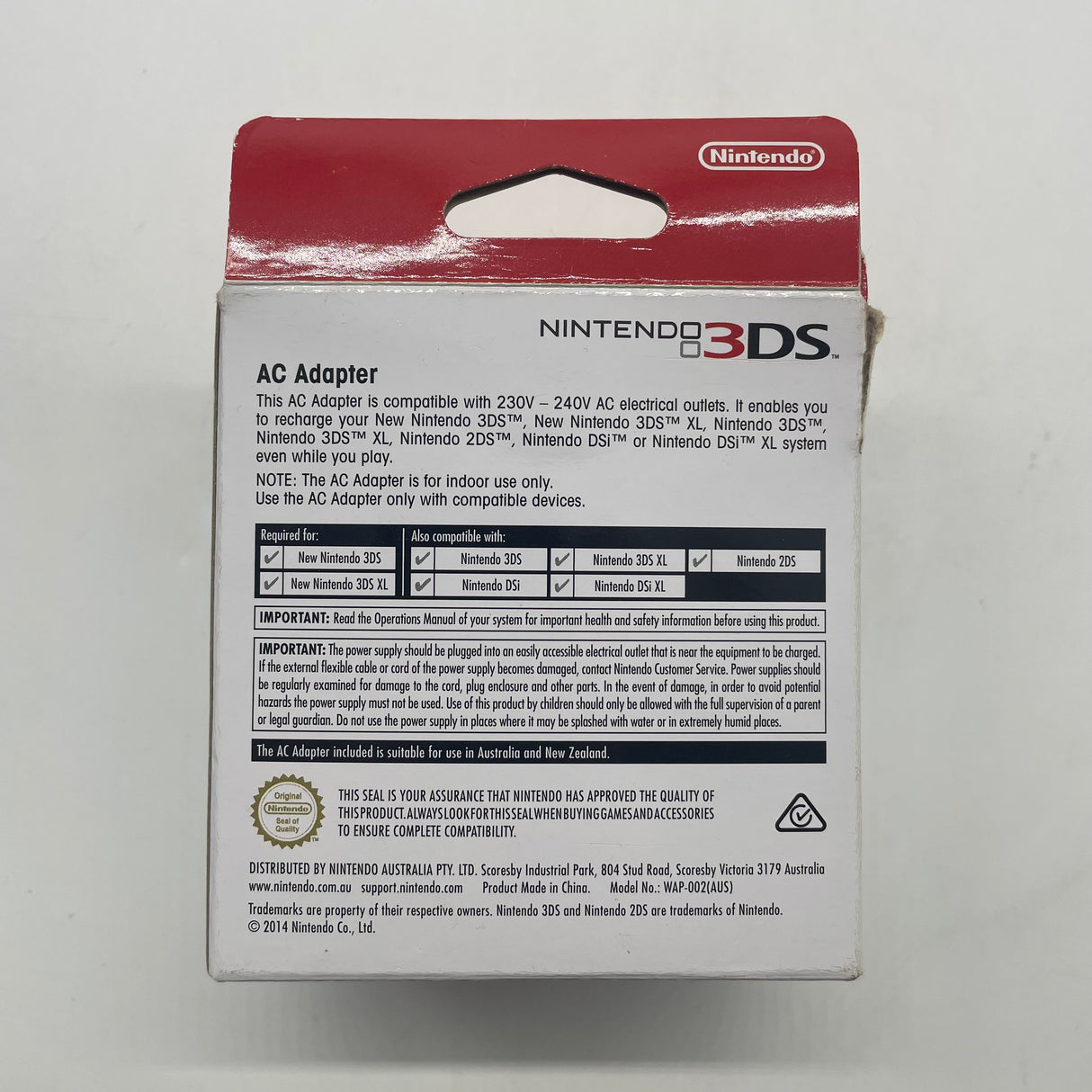 Nintendo 3DS AC Adapter Boxed Complete Compatible with 2DS