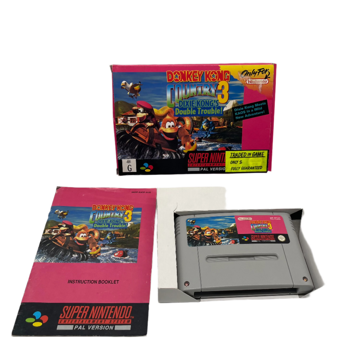 Donkey Kong Country 3 Dixie Kong’s Double Trouble Super Nintendo Entertainment System SNES Game Boxed Complete