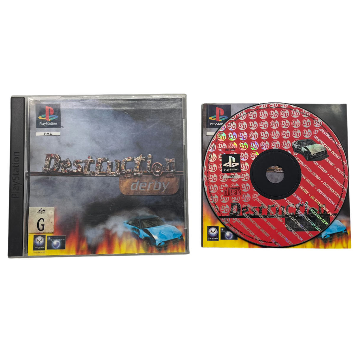 Destruction Derby PlayStation 1 PS1 Game + Manual PAL