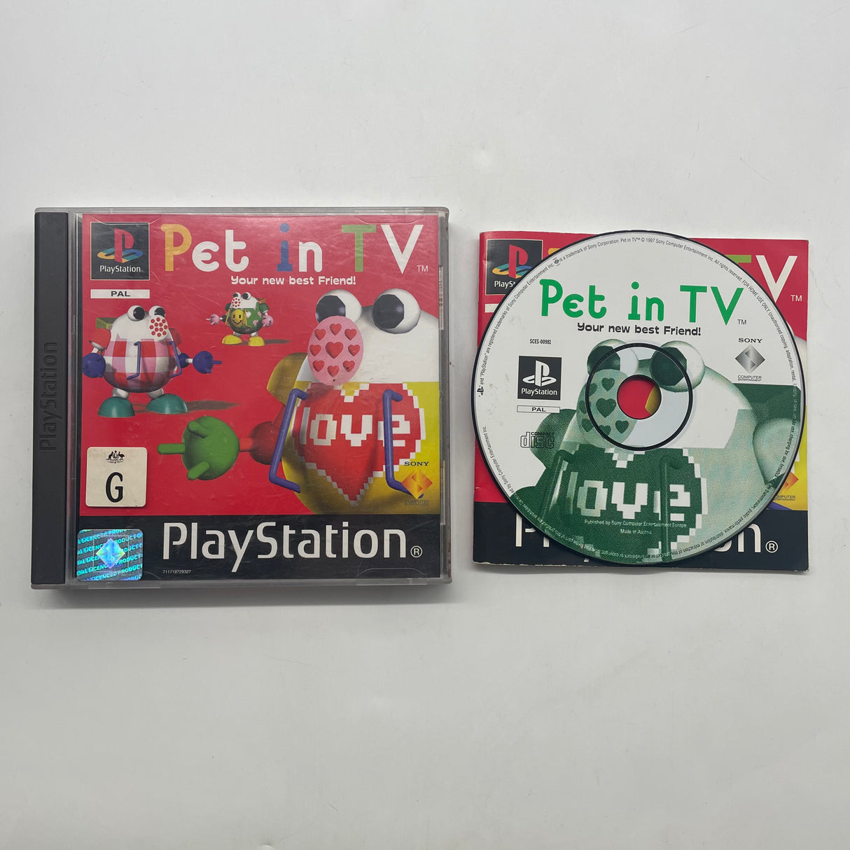 Pet in TV PlayStation 1 PS1 Game + Manual PAL