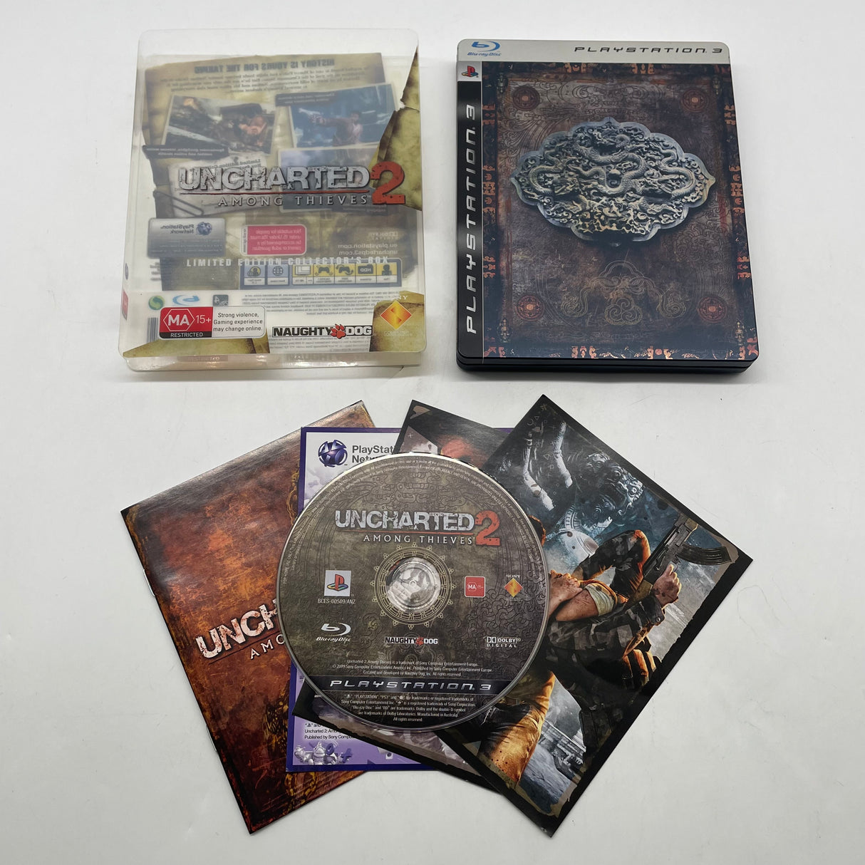 Uncharted 2 Among Thieves Limited Edition Steelbook Collector’s Box PS3 Game + Manual Complete PlayStation 3