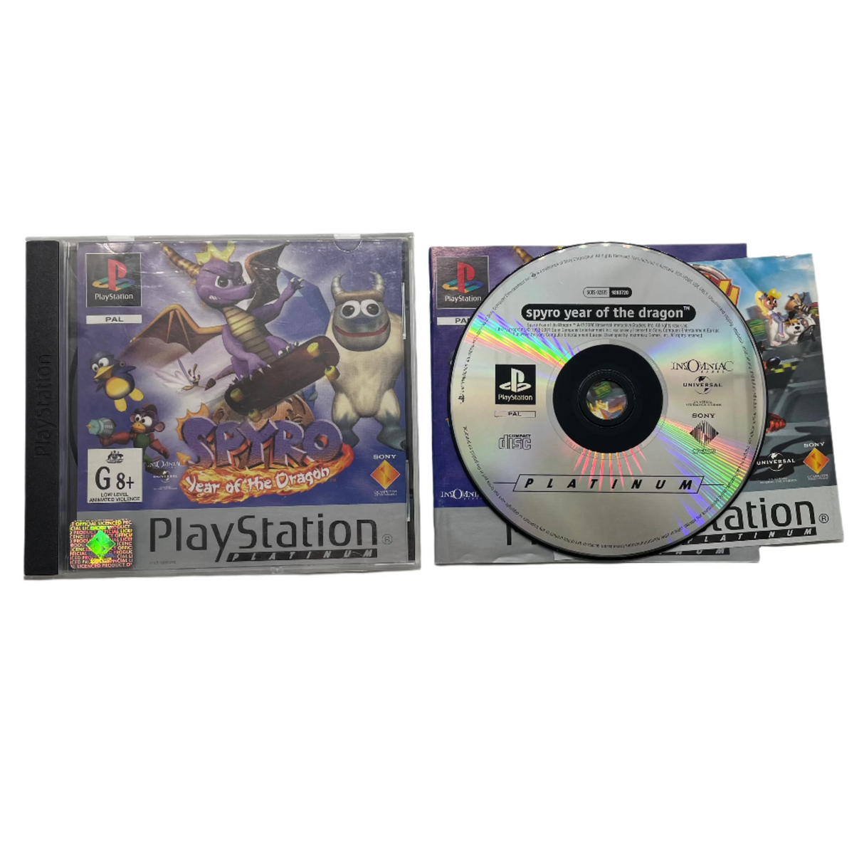 Spyro: Year of the Dragon PlayStation 1 PS1 Game + Manual PAL