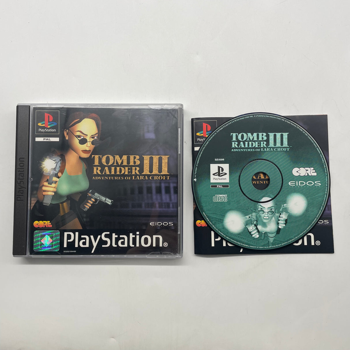 Tomb Raider III 3 Adventures of Lara Croft PlayStation 1 PS1 Game + Manual PAL