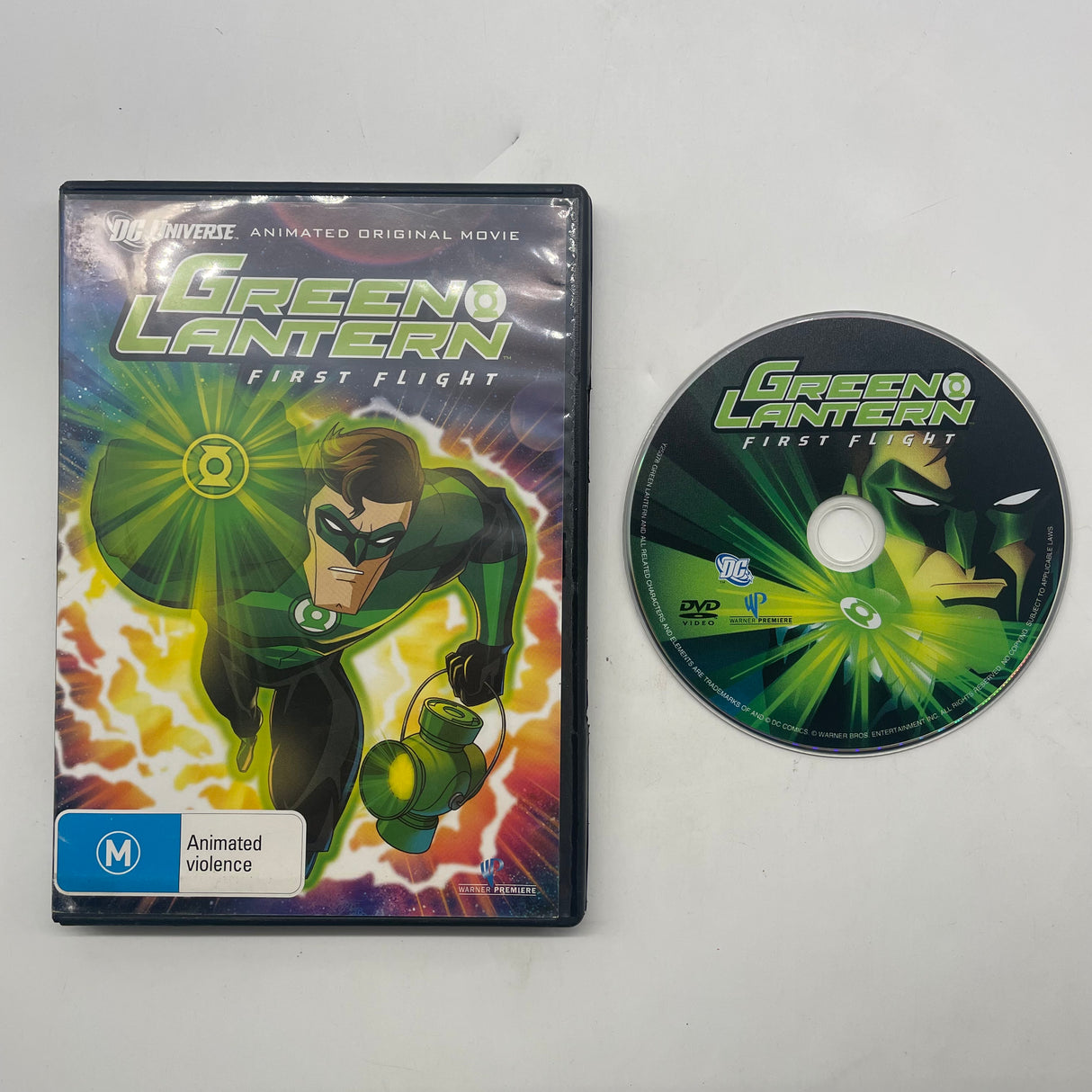 Green Lantern Rise of the Manhunters Nintendo Wii Game Complete Box Set with DVD Movie