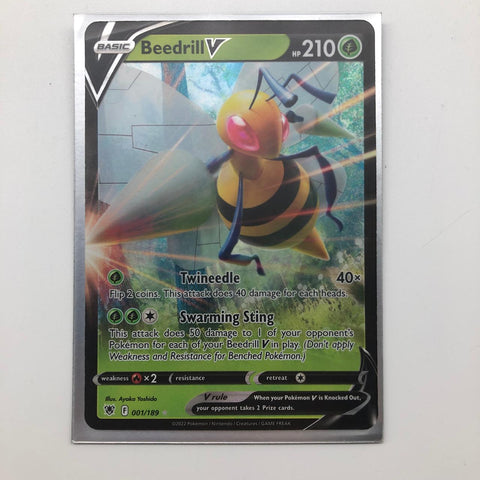 Beedrill V Pokemon Card 001/189 Sword & Shield Astral Radiance 28A4