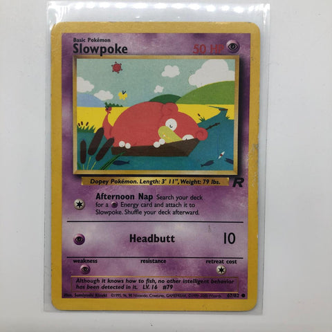 Slowpoke Pokemon Card 67/82 Team Rocket 28A4