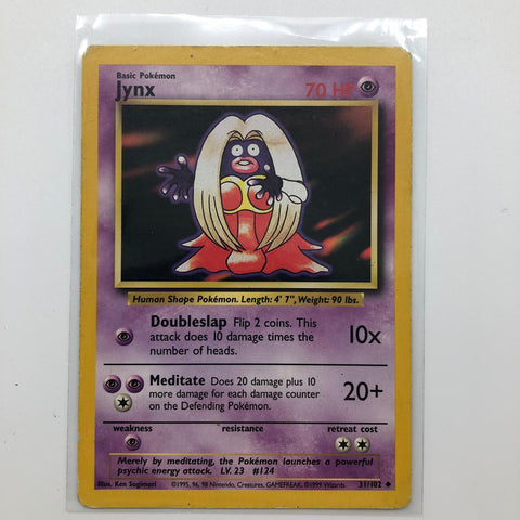 Jynx Pokemon Card 31/102 Base Set 28A4
