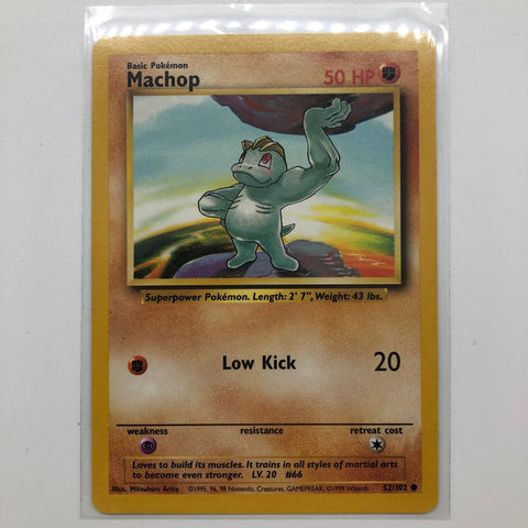 Machop Pokemon Card 52/102 Base Set  28A4