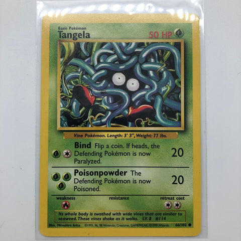 Tangela Pokemon Card 66/102 Base Set 28A4