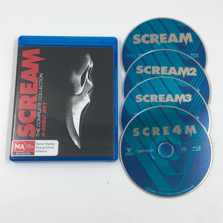 Scream The Complete Collection 4-Disc Set  Blu-Ray DVD 28A4 - Trippy Trades 