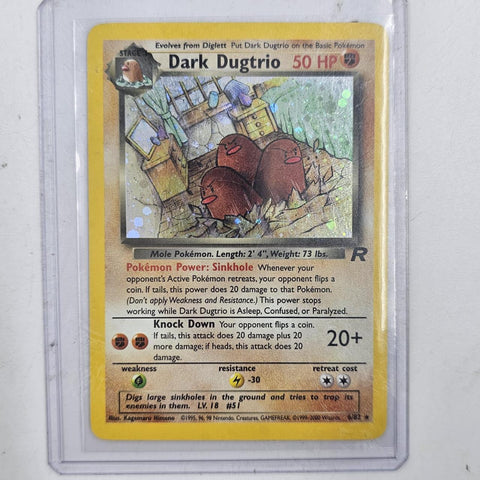 Dark Dugtrio Pokemon Card 6/82 Team Rocket 16JE4