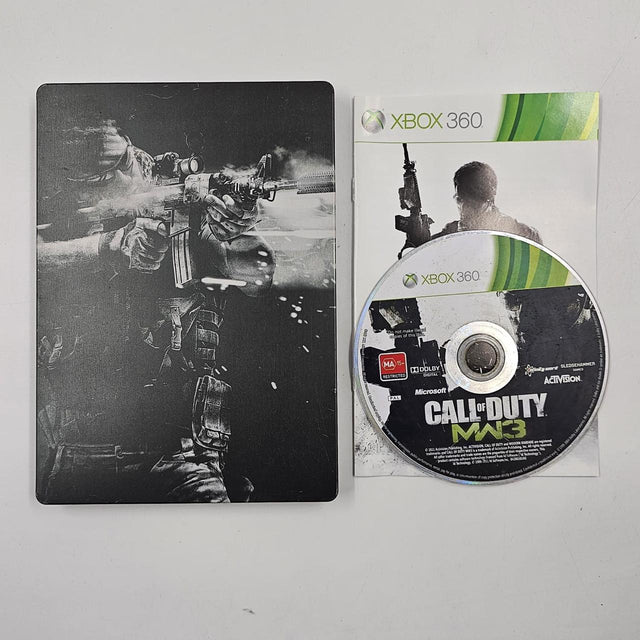 Call Of Duty MW3 Modern Warfare 3 COD SteelBook Edition Xbox 360 Game + Manual PAL 16JE4 - Trippy Trades 