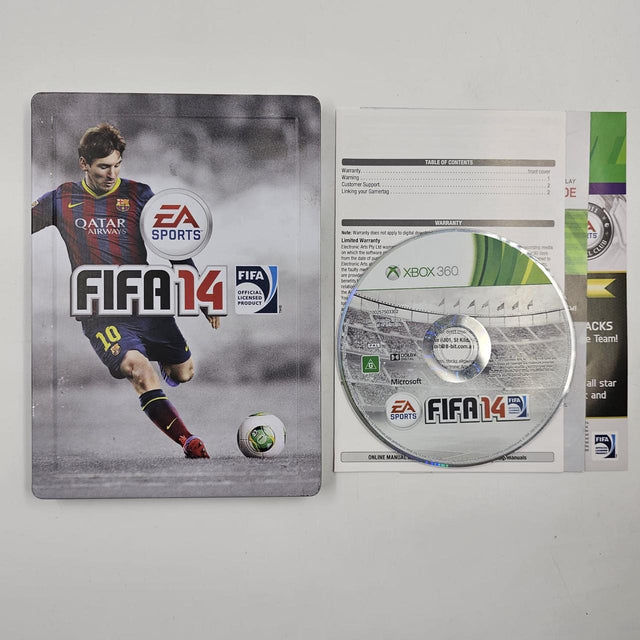 FIFA 14 Xbox 360 Game + Manual Steelbook PAL 16JE4 - Trippy Trades 