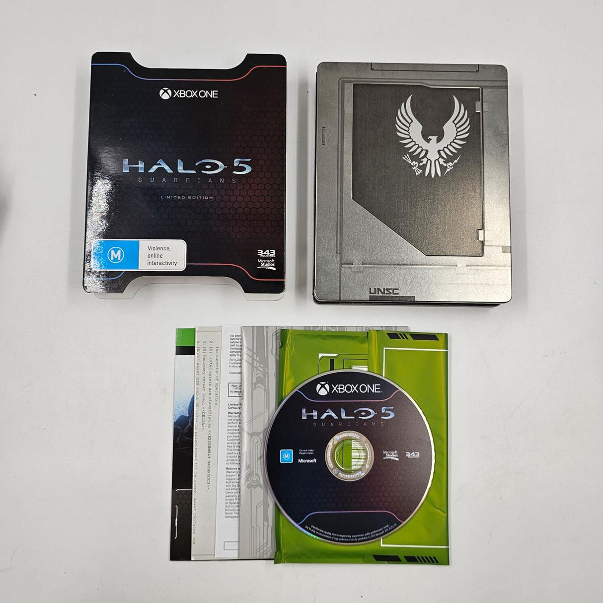 Halo 5 Guardians Limited Edition Xbox One Game Steelbook Boxed 16JE4 - Trippy Trades 