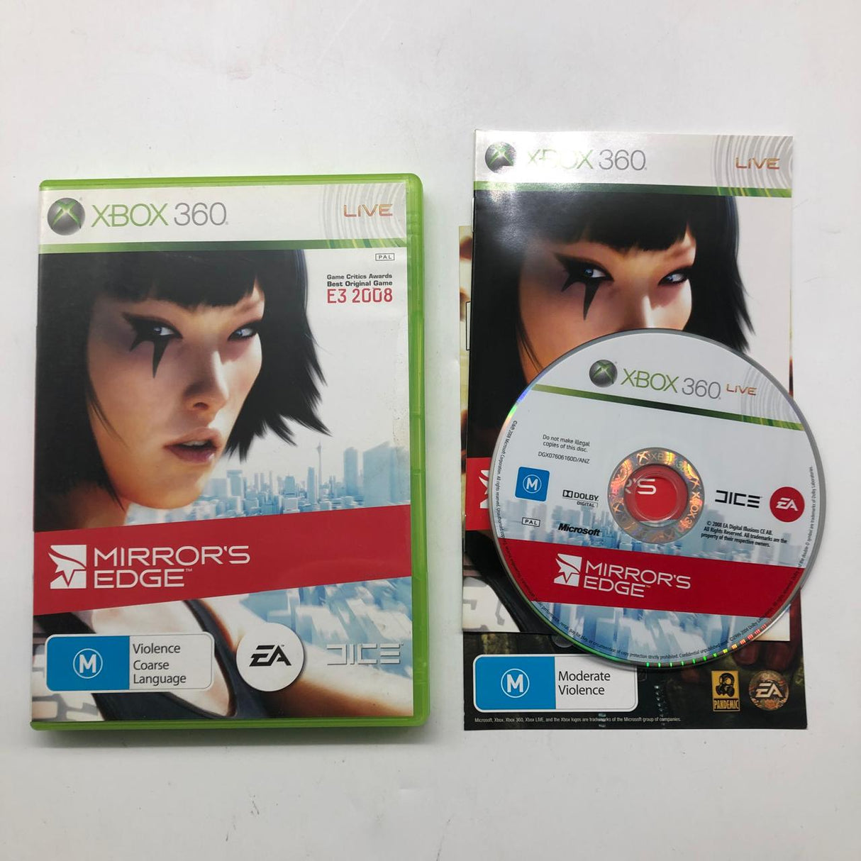 Mirrors Edge Xbox 360 Game + Manual PAL 28JY4 - Trippy Trades 