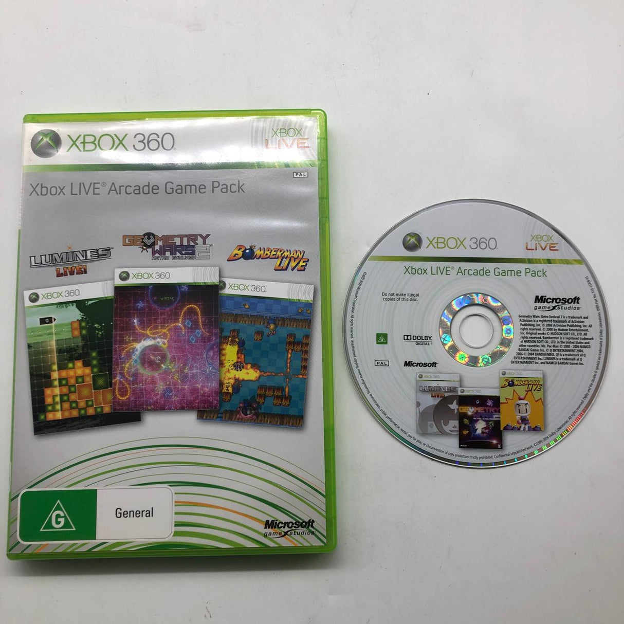 Xbox Live Arcade Game Pack Bomberman Live + Geometry Wars 2 + Lumines Live Xbox 360 Game PAL 28JY4 - Trippy Trades 