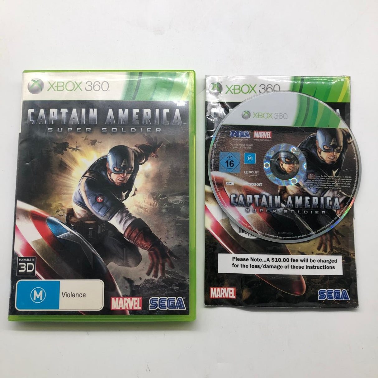 Captain America Super Soldier Xbox 360 Game + Manual PAL 28JY4 - Trippy Trades 