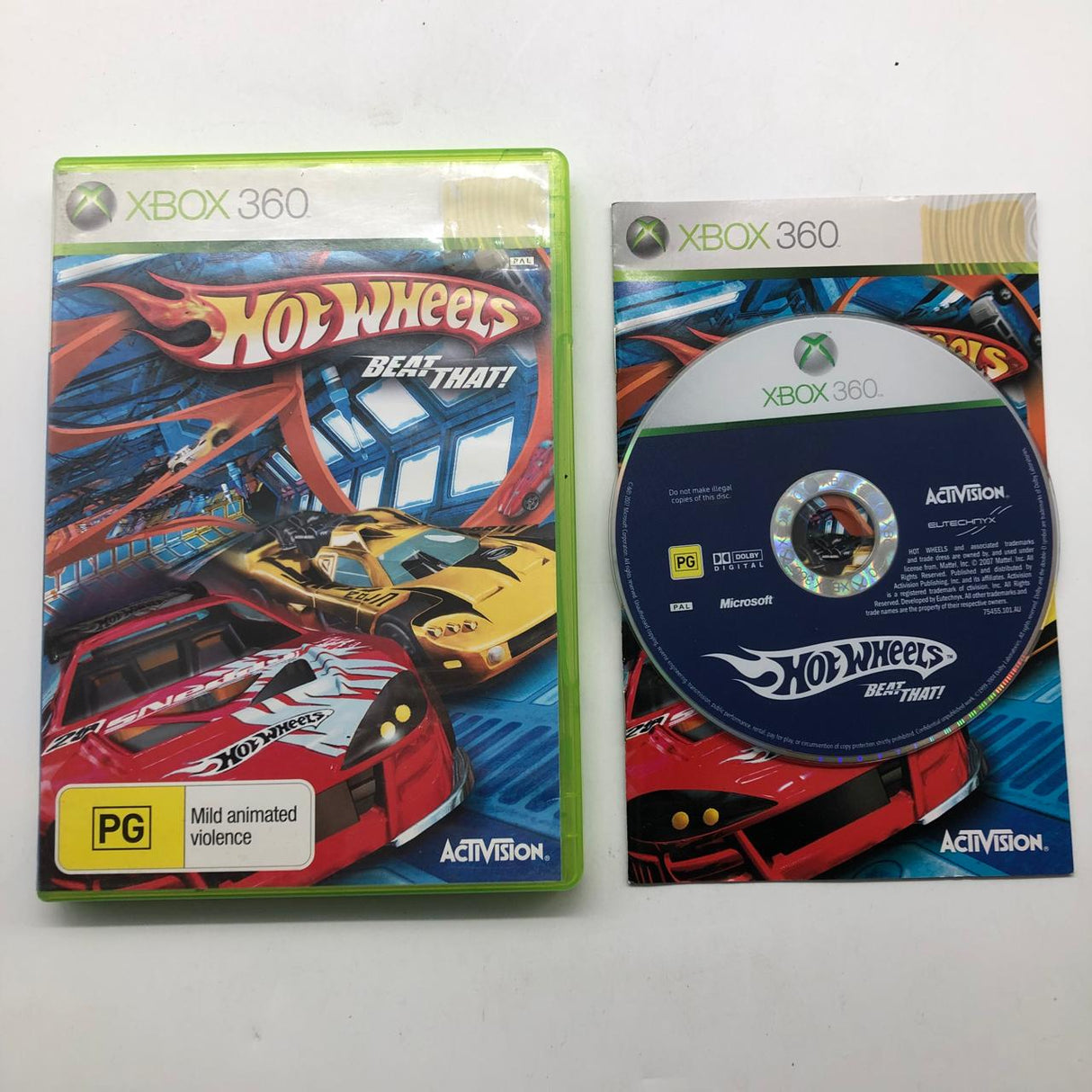 Hot Wheels Beat That Xbox 360 Game + Manual PAL