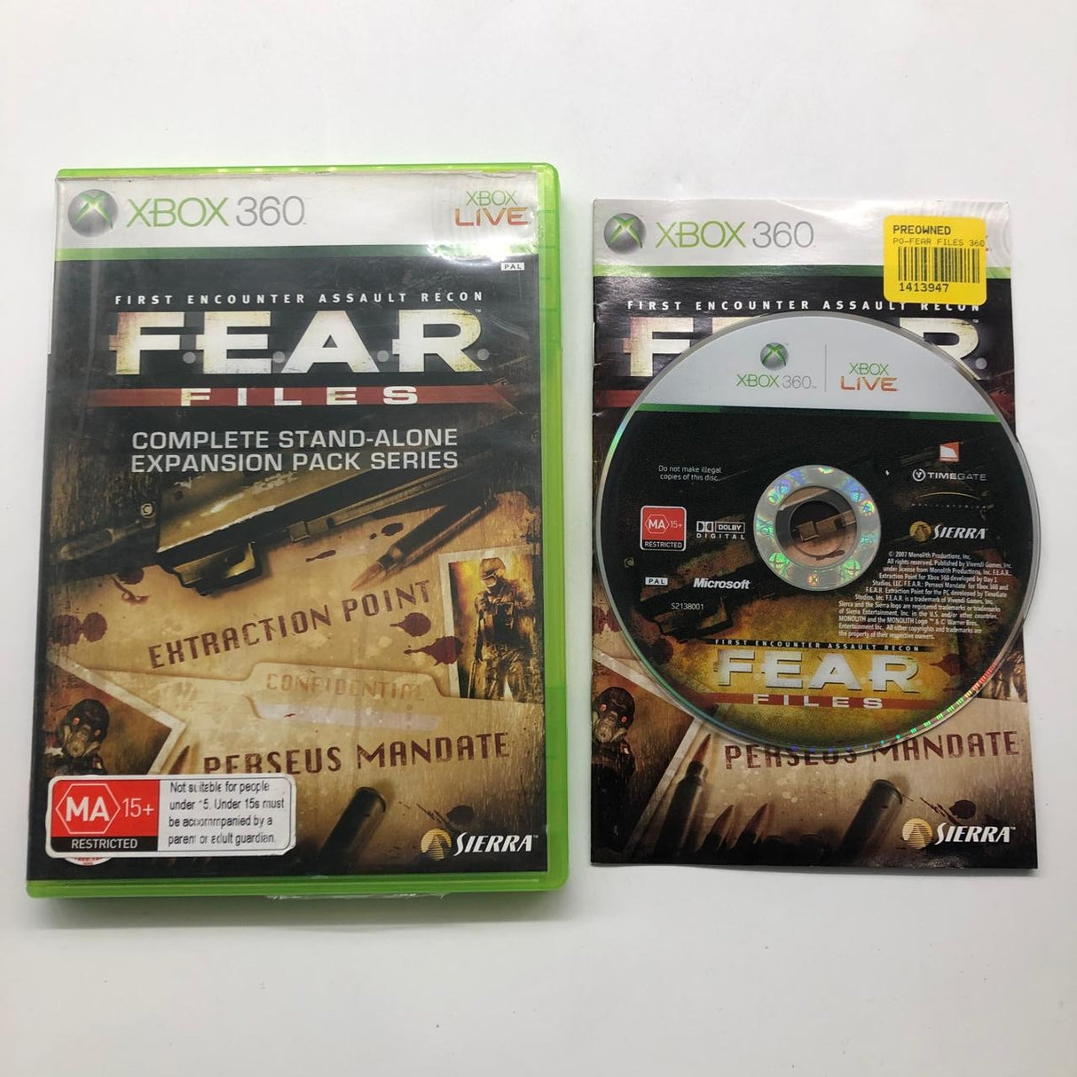 Fear Files Xbox 360 Game + Manual PAL 28JY4 - Trippy Trades 