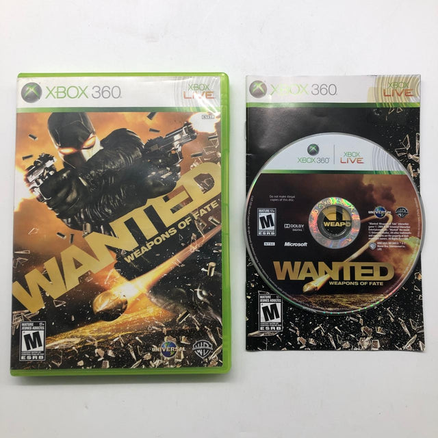 Wanted Weapons Of Fate Xbox 360 Game + Manual PAL 28JY4 - Trippy Trades 