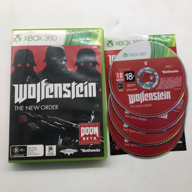 Wolfenstein The New Order Xbox 360 Game + Manual PAL 28JY4 - Trippy Trades 