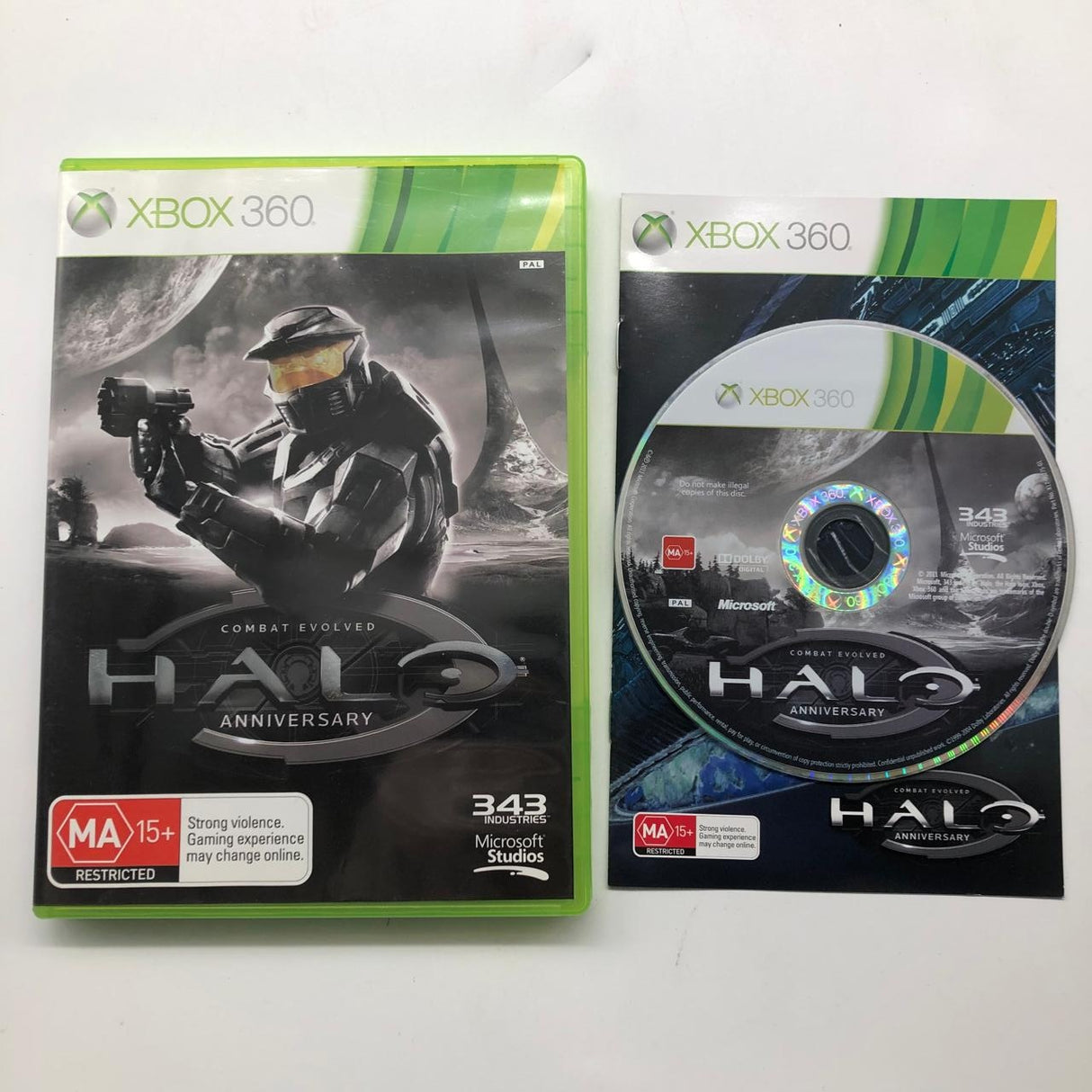 Combat Evolved Halo Anniversary Xbox 360 Game + Manual PAL 28JY4 - Trippy Trades 