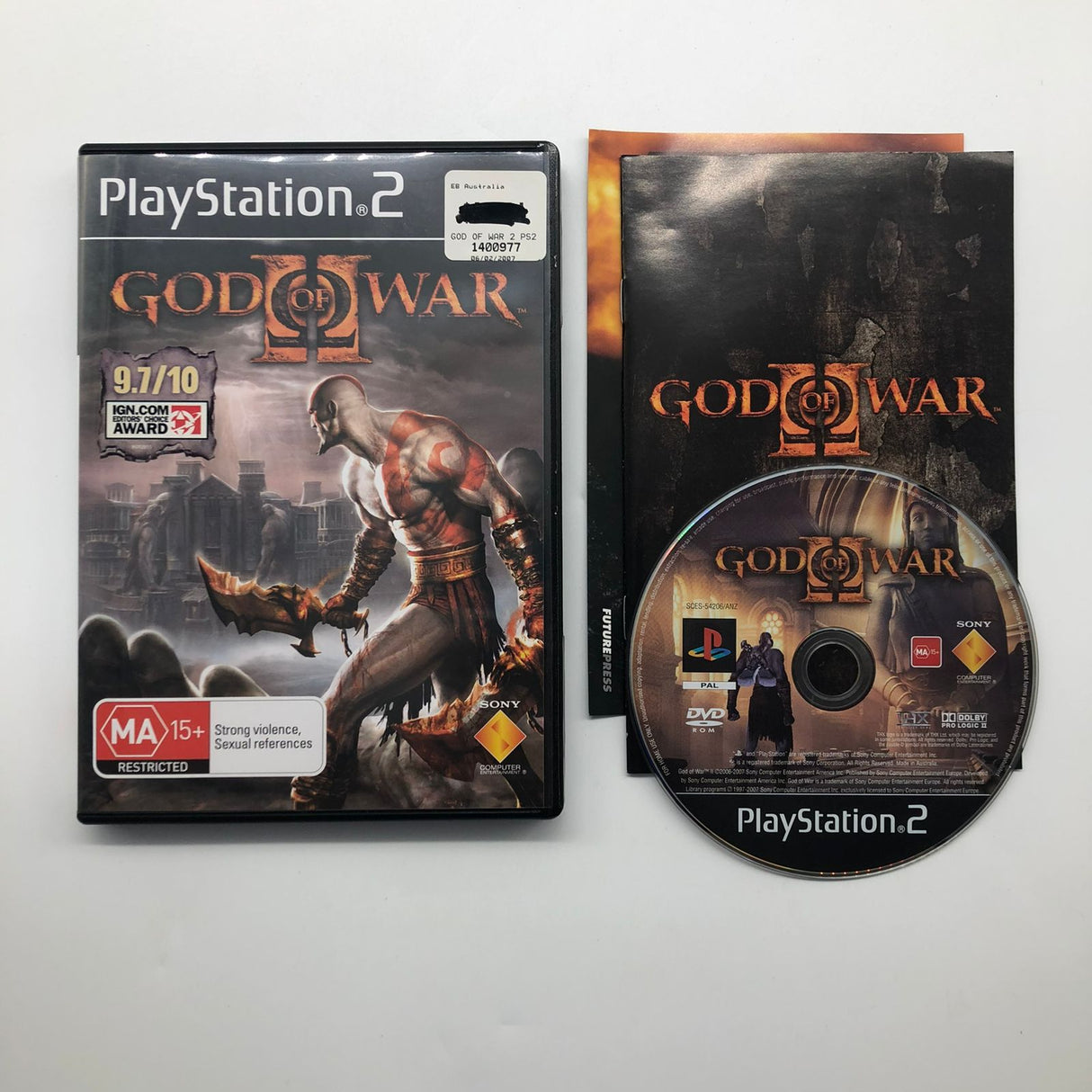 God Of War II PS2 Playstation 2 Game + Manual PAL