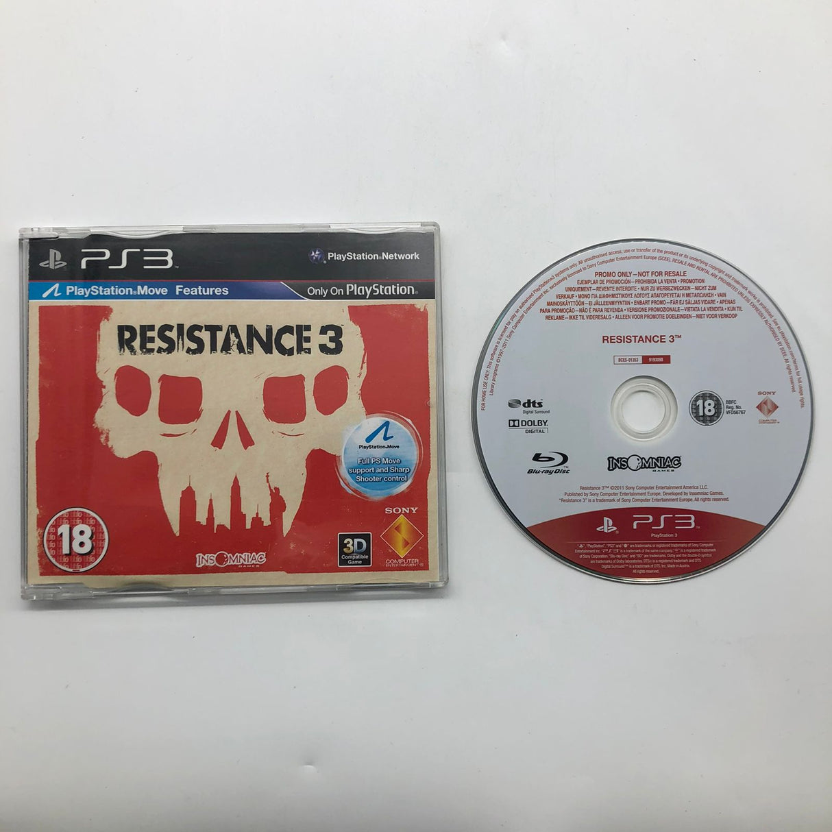 Resistance 3 Promo PS3 Playstation 3 Game