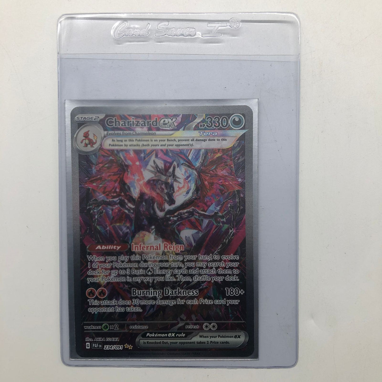 Charizard Ex Pokemon Card 234/091 Paldean Fates  25AU4