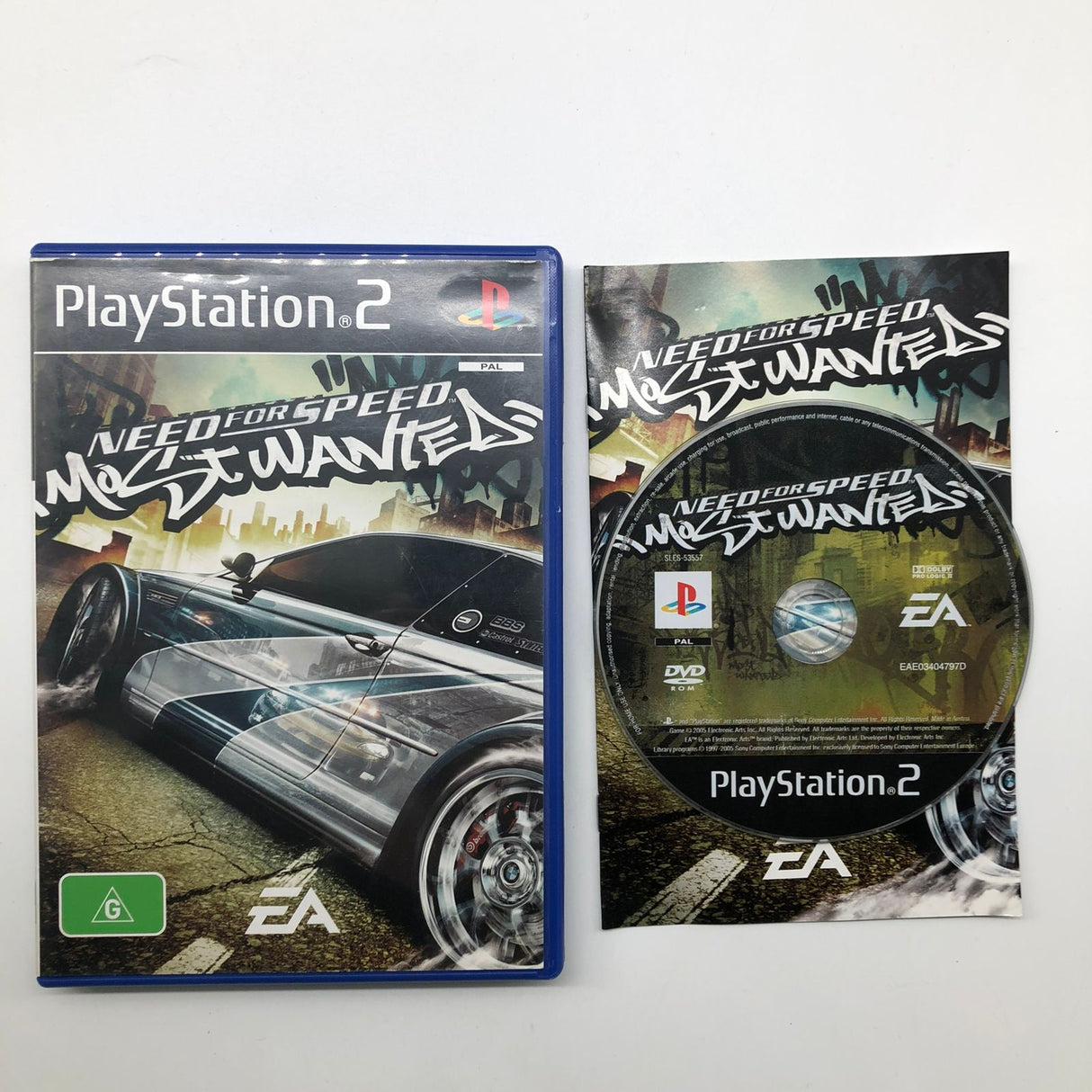 Need For Speed NFS Most Wanted PS2 Playstation 2 Game + Manual PAL 25AU4