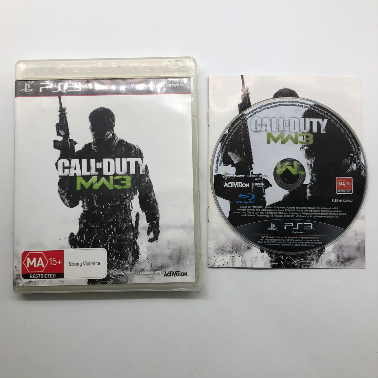 Call Of Duty COD MW3 Modern Warfare 3 PS3 Playstation 3 Game + Manual 25AU4