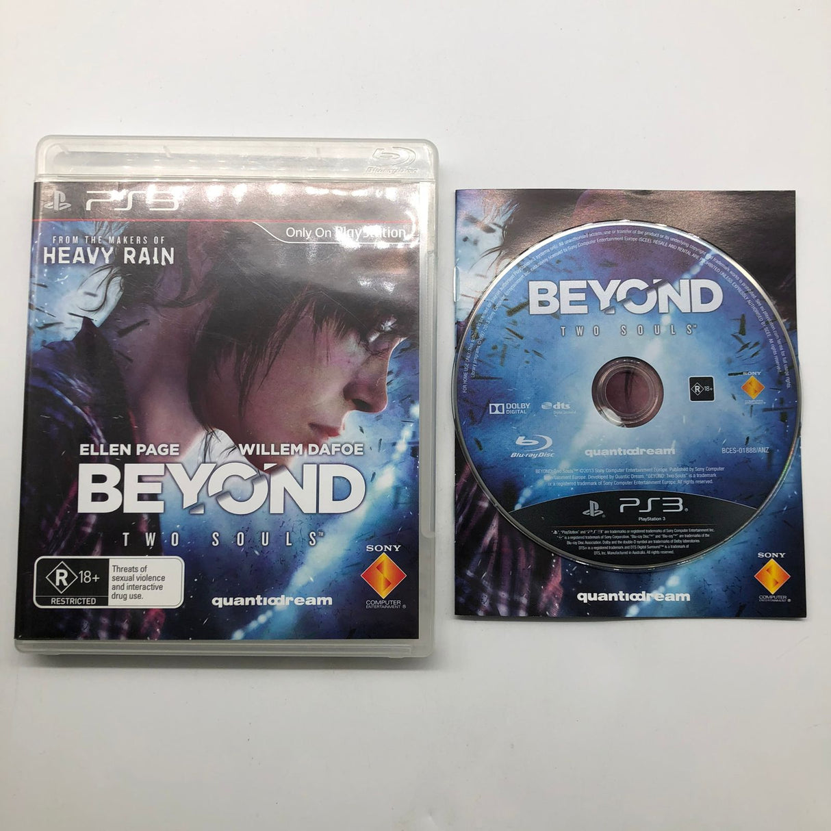 Beyond Two Souls PS3 Playstation 3 Game + Manual 25AU4