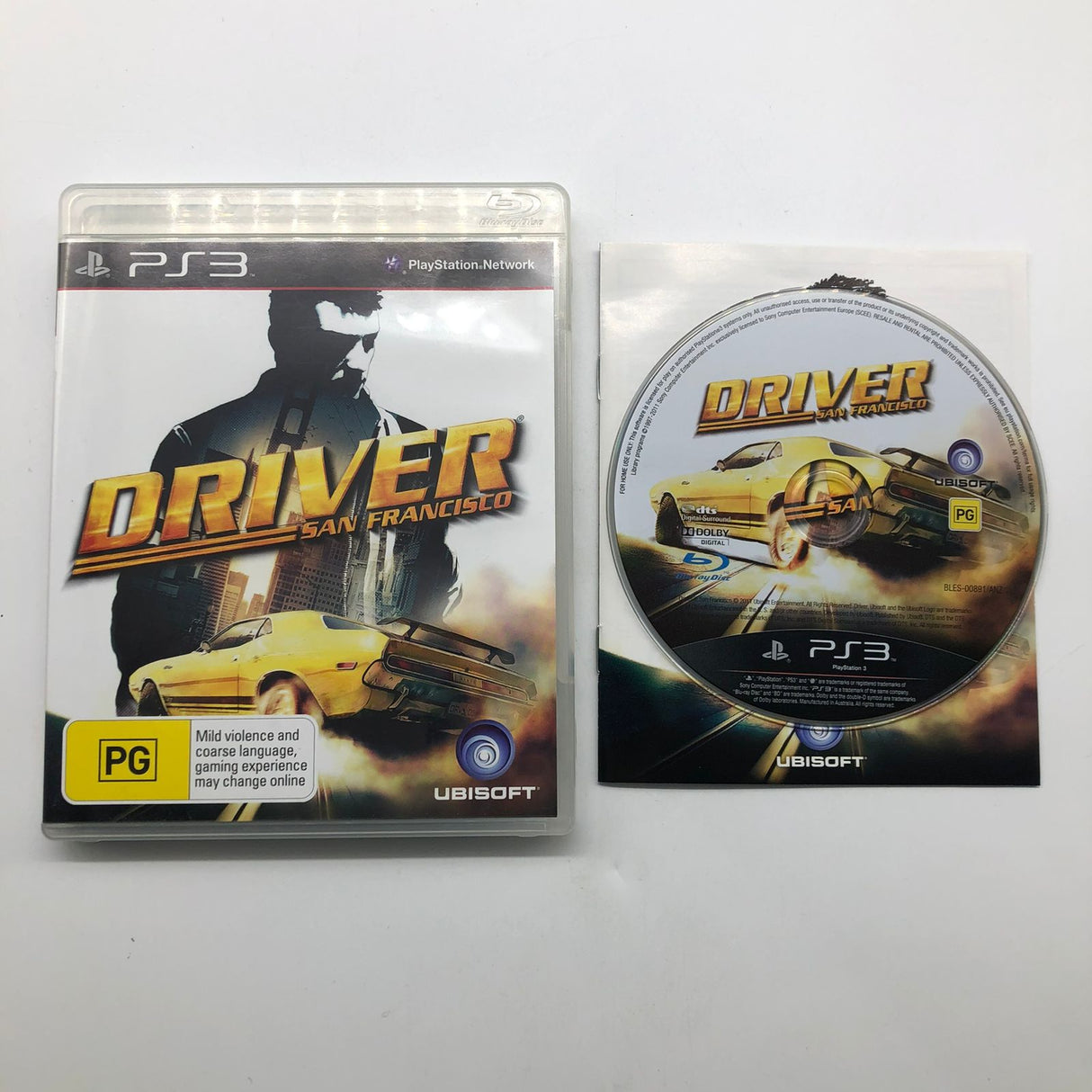 Driver San Francisco PS3 Playstation 3 Game + Manual 25AU4