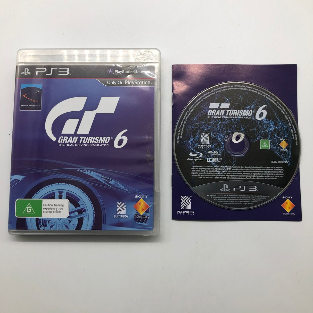 Gran Turismo 6 GT 6 PS3 Playstation 3 Game + Manual 25AU4