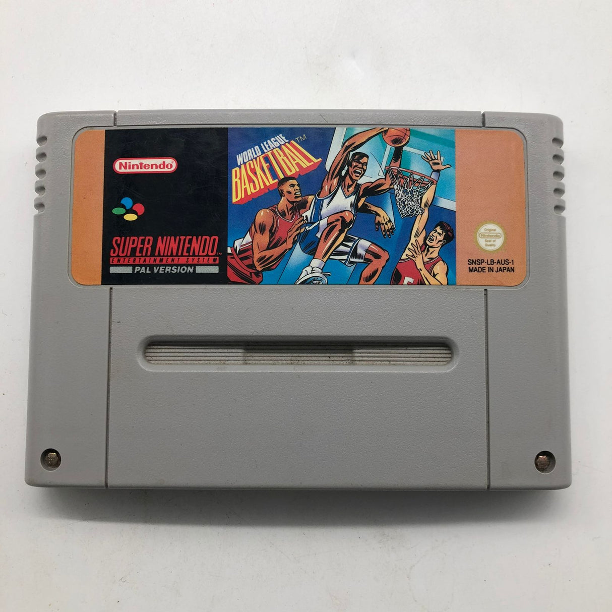 World League Basket Ball Super Nintendo SNES Cartridge PAL