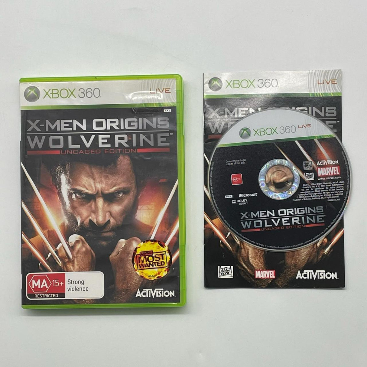 X-Men Origins Wolverine Uncaged Edition Xbox 360 Game + Manual PAL